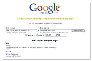 Google transit