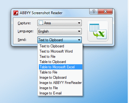 Abbyy Screenshot Reader software per ocr