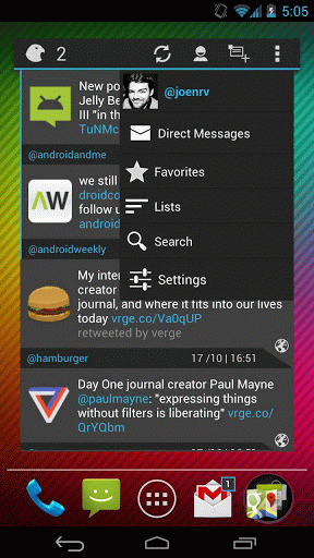 falcon widget per android