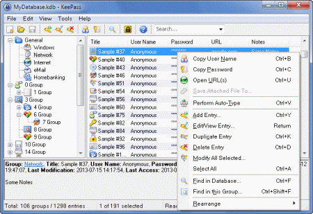 KeePass screenshot