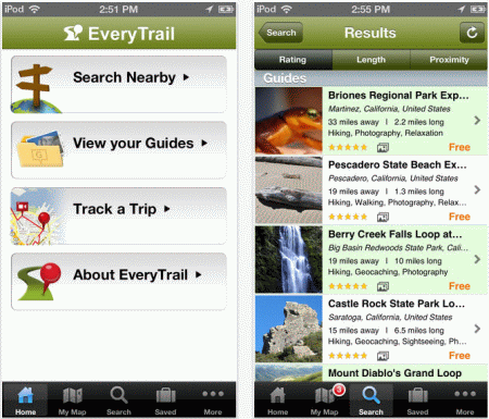 EveryTrail app