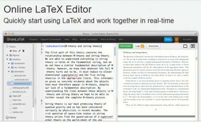 ShareLatex editor di testi
