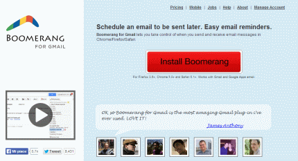 Boomerang per Gmail