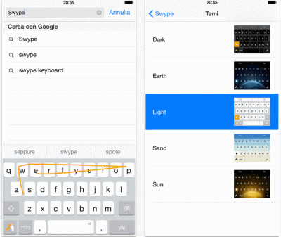 swype tastiera ios