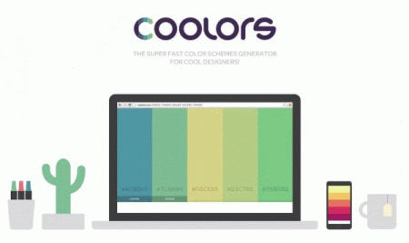 coolors sito per scelta colori