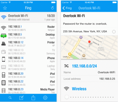 Fing network scanner wifi