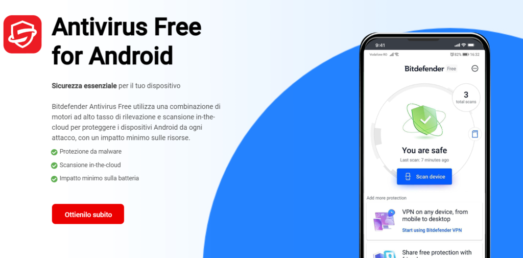 Antivirus gratuiti per Android, perché ci piace quello di Bitdefender